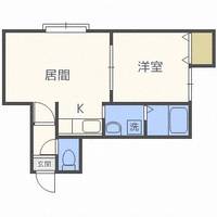 北海道札幌市白石区菊水元町一条2丁目(アパート)の賃貸物件205の間取り