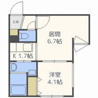 北海道札幌市中央区北二条西21丁目(マンション)の賃貸物件302の間取り
