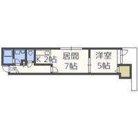 北海道札幌市手稲区西宮の沢二条3丁目(アパート)の賃貸物件101の間取り