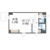 北海道札幌市中央区南一条西11丁目(マンション)の賃貸物件1103の間取り