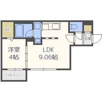 北海道札幌市中央区宮の森三条5丁目(マンション)の賃貸物件405の間取り