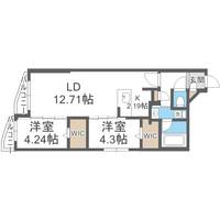 北海道札幌市東区北七条東3丁目(マンション)の賃貸物件305の間取り