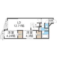 北海道札幌市東区北七条東3丁目(マンション)の賃貸物件405の間取り