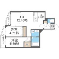 北海道札幌市東区北七条東3丁目(マンション)の賃貸物件306の間取り