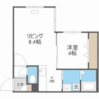 北海道札幌市中央区南十七条西9丁目(マンション)の賃貸物件203の間取り