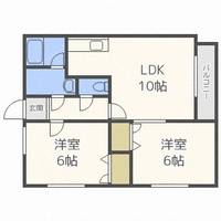 北海道札幌市豊平区平岸四条8丁目(マンション)の賃貸物件203の間取り