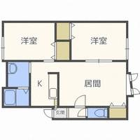 北海道札幌市西区発寒三条3丁目(アパート)の賃貸物件107の間取り