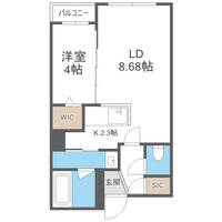 北海道札幌市白石区本郷通8丁目北(マンション)の賃貸物件305の間取り