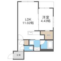 北海道札幌市白石区菊水五条2丁目(マンション)の賃貸物件201の間取り