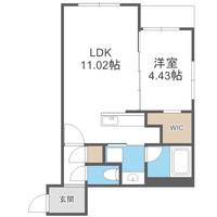北海道札幌市白石区菊水五条2丁目(マンション)の賃貸物件301の間取り