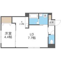 北海道札幌市北区麻生町6丁目(マンション)の賃貸物件401の間取り