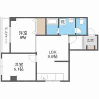 北海道札幌市北区北三十三条西4丁目(マンション)の賃貸物件709の間取り