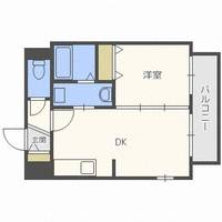 北海道札幌市東区北十一条東1丁目(マンション)の賃貸物件707の間取り