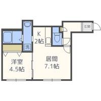 北海道札幌市北区北二十七条西15丁目(アパート)の賃貸物件205の間取り