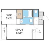 北海道札幌市豊平区美園九条3丁目(マンション)の賃貸物件405の間取り