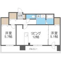 北海道札幌市中央区南三条東5丁目(マンション)の賃貸物件1105の間取り