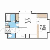 北海道札幌市豊平区平岸四条9丁目(マンション)の賃貸物件201の間取り