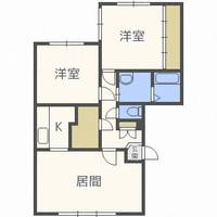 北海道札幌市豊平区平岸二条8丁目(マンション)の賃貸物件101の間取り