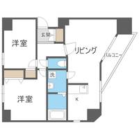 北海道札幌市中央区宮の森二条5丁目(マンション)の賃貸物件501の間取り