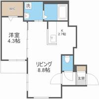 北海道札幌市白石区本郷通8丁目北(マンション)の賃貸物件507の間取り