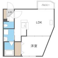 北海道札幌市西区発寒六条10丁目(マンション)の賃貸物件203の間取り