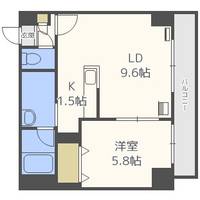 北海道札幌市白石区菊水二条2丁目(マンション)の賃貸物件602の間取り
