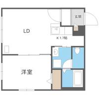 北海道札幌市東区北四十二条東1丁目(マンション)の賃貸物件403の間取り