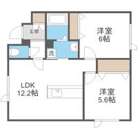 北海道札幌市豊平区月寒西一条7丁目(マンション)の賃貸物件402の間取り