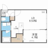 北海道札幌市西区八軒五条東2丁目(マンション)の賃貸物件405の間取り
