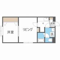 北海道札幌市中央区南八条西12丁目(マンション)の賃貸物件401の間取り
