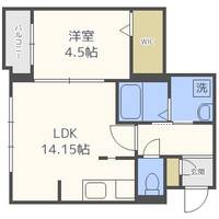 北海道札幌市中央区南十一条西8丁目(マンション)の賃貸物件401の間取り