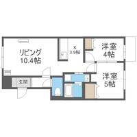 北海道札幌市豊平区西岡五条1丁目(マンション)の賃貸物件201の間取り