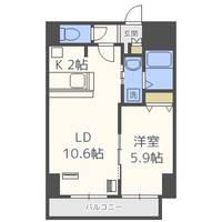 北海道札幌市白石区本郷通9丁目北(マンション)の賃貸物件1203の間取り