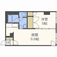 北海道札幌市中央区南十四条西7丁目(マンション)の賃貸物件401の間取り
