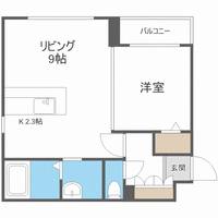 北海道札幌市北区麻生町6丁目(マンション)の賃貸物件303の間取り