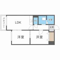 北海道札幌市厚別区厚別南2丁目(マンション)の賃貸物件306の間取り