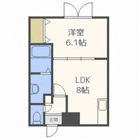 北海道札幌市西区発寒六条9丁目(マンション)の賃貸物件302の間取り