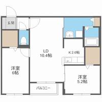 北海道札幌市中央区南五条西21丁目(マンション)の賃貸物件103の間取り