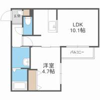 北海道札幌市中央区南十二条西9丁目(マンション)の賃貸物件205の間取り
