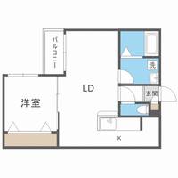 北海道札幌市北区北三十八条西8丁目(マンション)の賃貸物件の間取り
