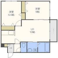 A BOND月寒東 B棟205の間取り