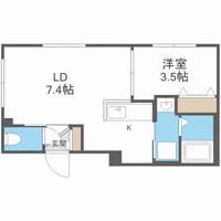 北海道札幌市中央区北八条西24丁目(マンション)の賃貸物件408の間取り