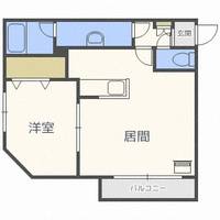 北海道札幌市西区八軒二条西2丁目(マンション)の賃貸物件203の間取り