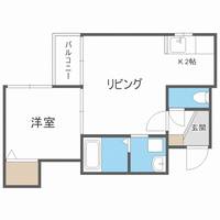 北海道札幌市中央区大通東5丁目(マンション)の賃貸物件103の間取り