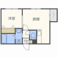 北海道札幌市西区二十四軒四条4丁目(マンション)の賃貸物件302の間取り