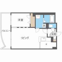 北海道札幌市中央区南十一条西1丁目(マンション)の賃貸物件1307の間取り