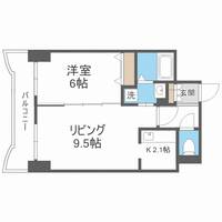 北海道札幌市中央区北五条西12丁目(マンション)の賃貸物件410の間取り