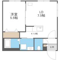 北海道札幌市東区北四十二条東1丁目(マンション)の賃貸物件301の間取り