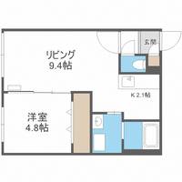 北海道札幌市中央区北十三条西16丁目(マンション)の賃貸物件401の間取り