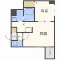 北海道札幌市北区北二十三条西4丁目(マンション)の賃貸物件1103の間取り